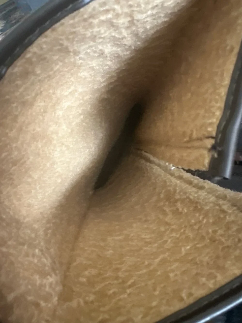 Vintage Brown Faux Leather Women’s Knee-High Boots Size 9 Low Heel Fuzzy LIned